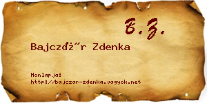 Bajczár Zdenka névjegykártya